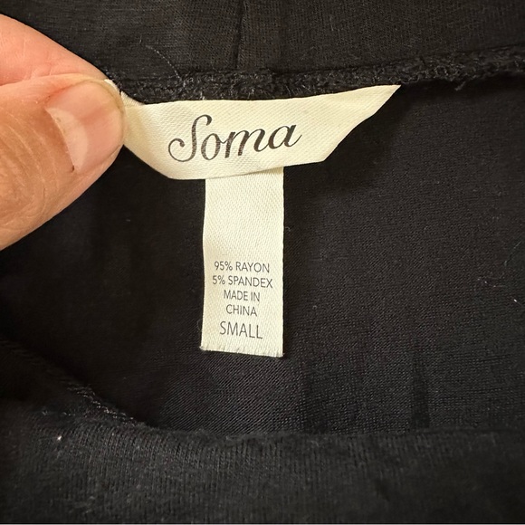 Soma Fold over Multi-Way bandeau Maxi Dress Black maxi skirt size small - Picture 6 of 9